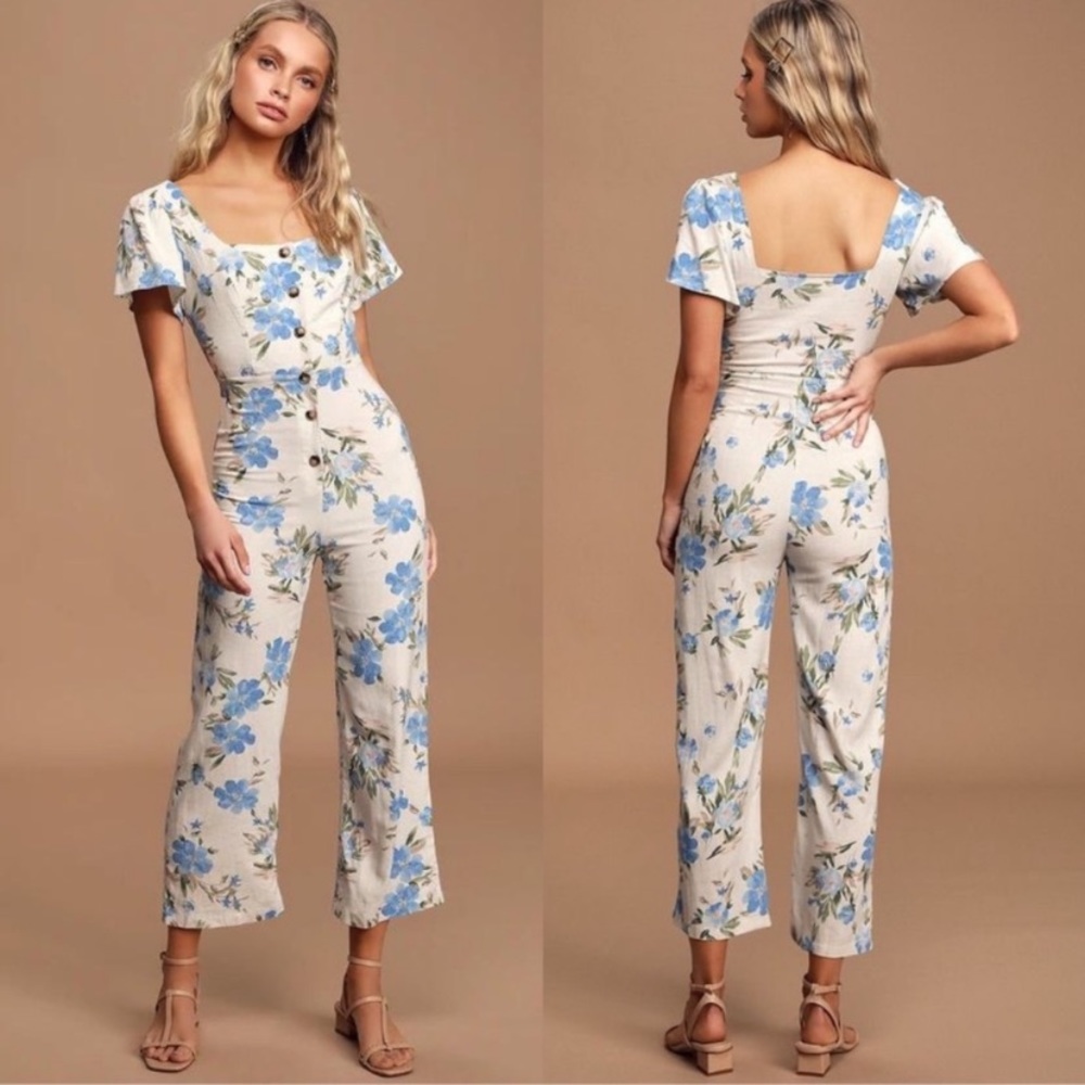Lulus floral jumpsuit